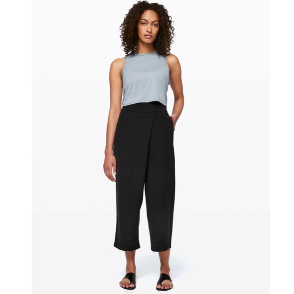Lululemon with the flow wide leg crop pant